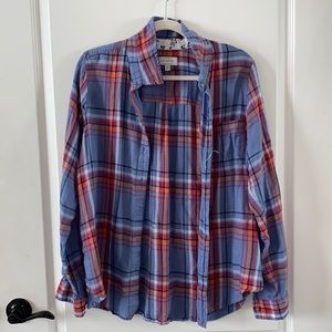 Blue Lucky Brand flannel never worn